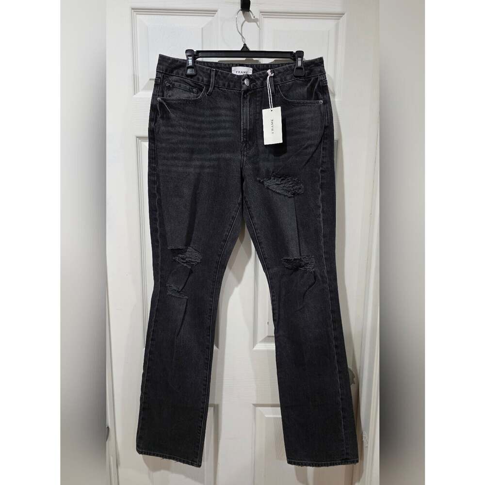 Frame Le Mini Boot Distressed Bootcut Jeans - Picture 3 of 8